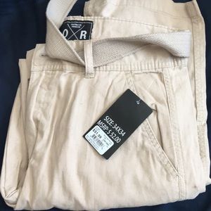 Men’s khaki pants.